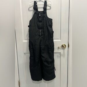 ZERO XPOSUR Black Winter Youth Bib Snow Ski Pants SIZE 6X Zipper Front Pre Loved